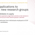 IChF invites applications to establish new research groups