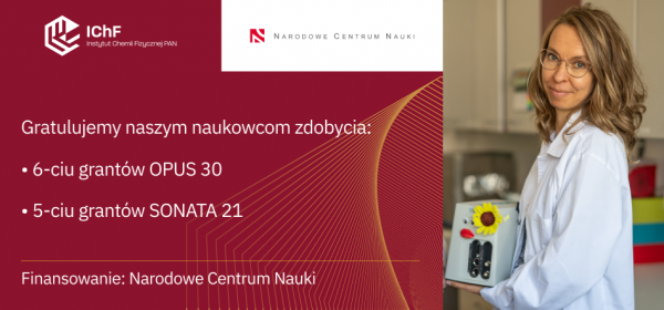 Naukowcy IChF otrzymali 11 grantów Narodowego Centrum Nauki