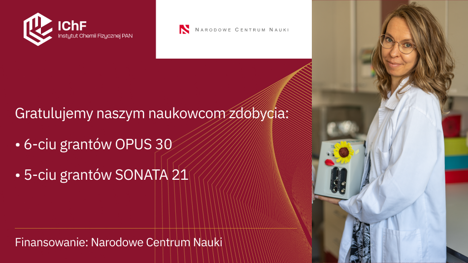 Naukowcy IChF otrzymali 11 grantów Narodowego Centrum Nauki